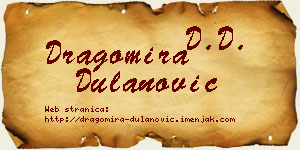 Dragomira Dulanović vizit kartica